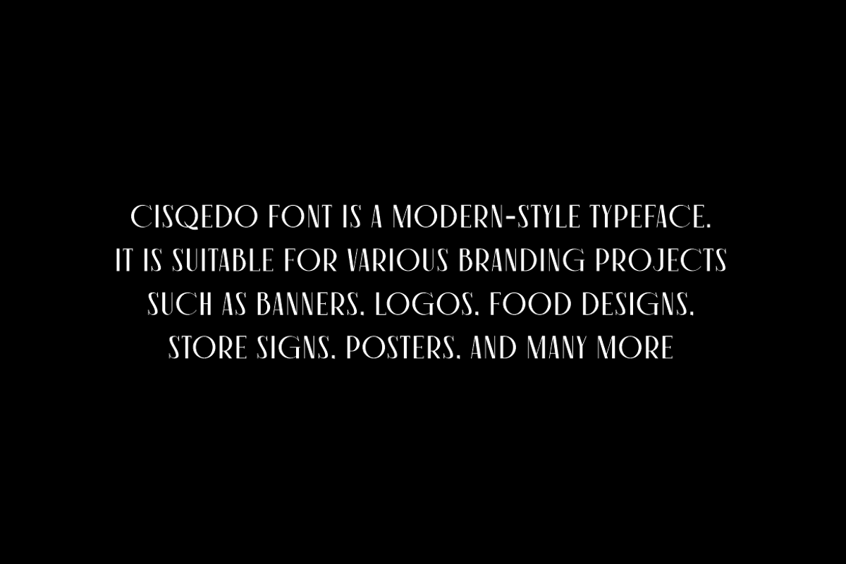 Cisqedo - Modern Luxury Font, a Sans Serif Font by QR Design Studio (Photo 5 of 7)