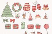 Christmas Animals Clipart, a Seasonal Illustration by TitaLivingArt (Thumbnail 4 of 9)