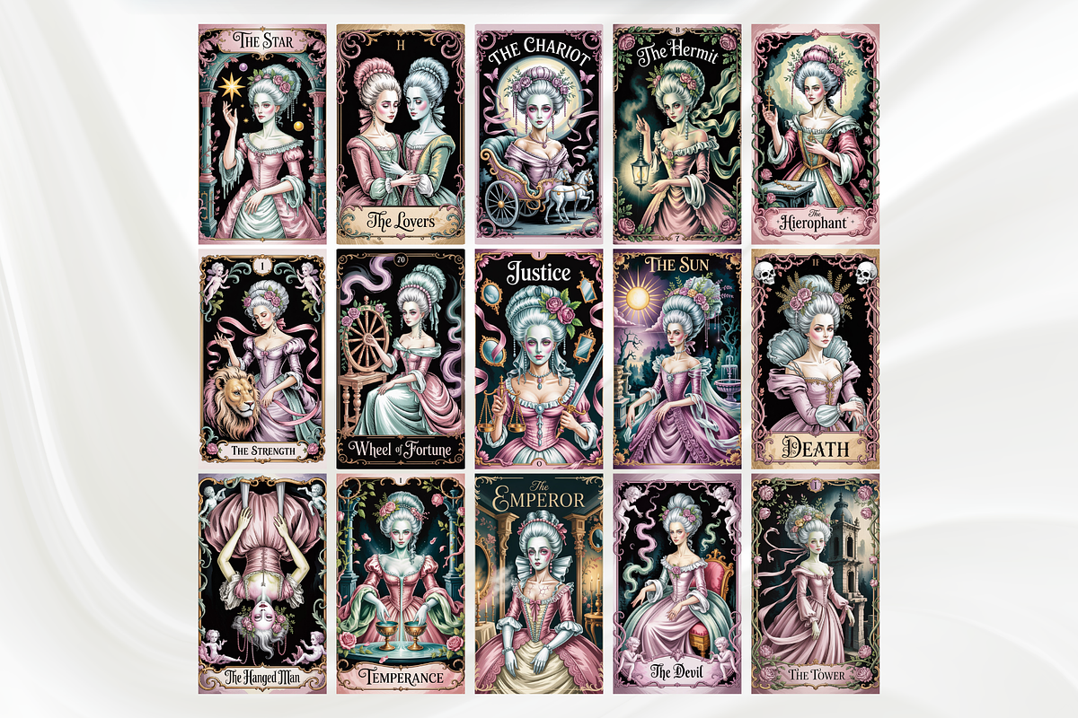Gothic Pink Tarot Cards Deck, an Object Illustration by Mugio (Photo 2 of 6)