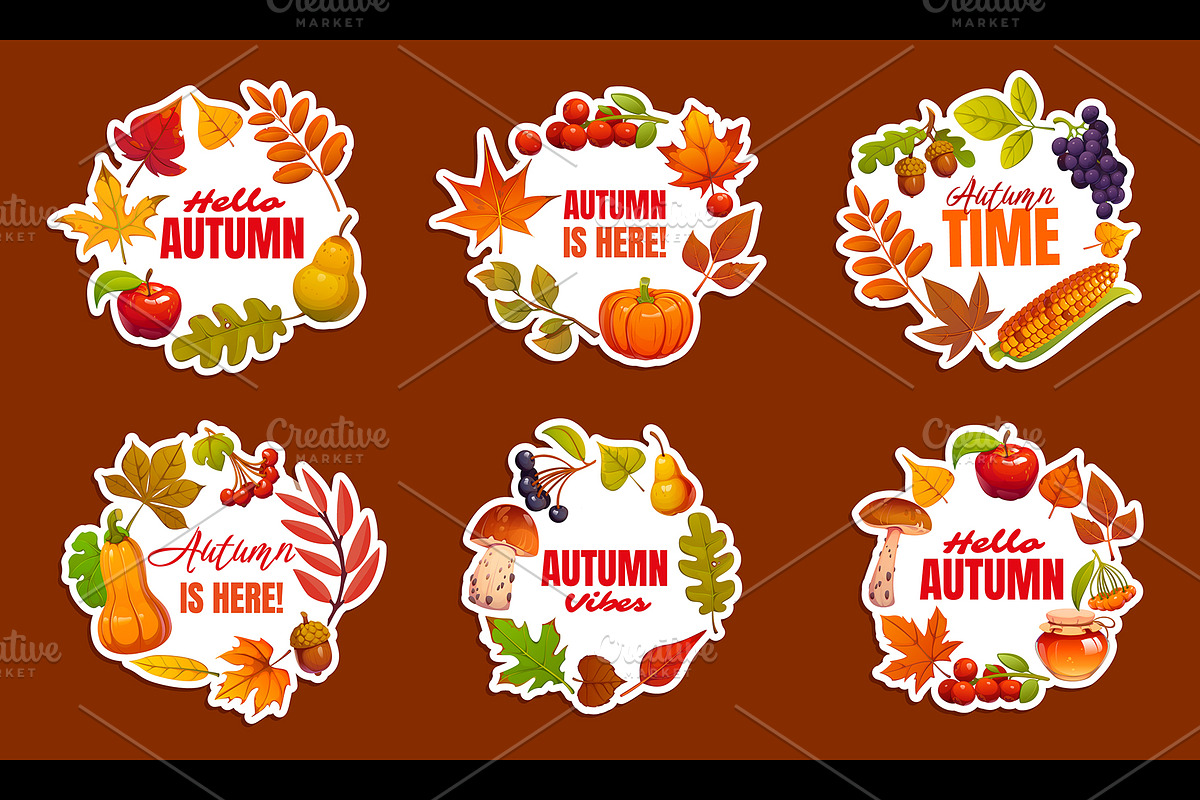 Thanksgiving autumn frames, a Seasonal Illustration by Vector Tradition (Photo 3 of 3)