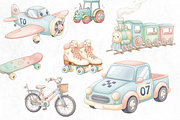 watercolor transportation clipart, a Photo by Elegant_Studio44 (Thumbnail 3 of 3)