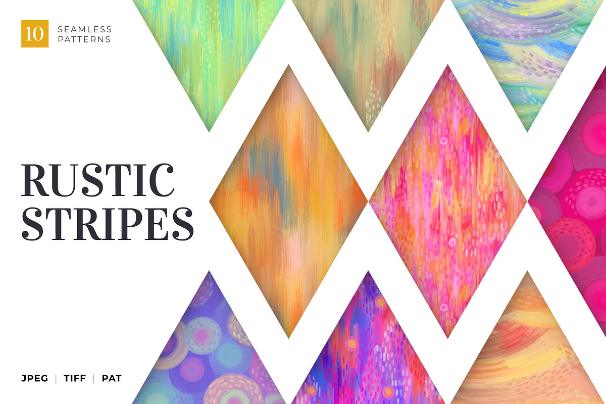 Rustic Stripes Seamless Patterns, a Pattern Graphic by Designnina Shop (Photo 1 of 12)