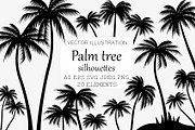 Palm trees silhouettes graphics SVG, an Illustration by IrinaShishkova (Thumbnail 1 of 4)