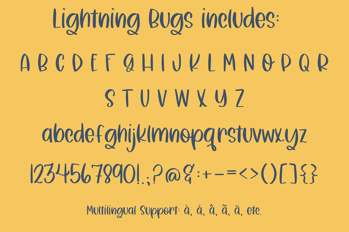 Lightning Bugs, Cute Font, a Handwritten Font by Designing Digitals (Photo 2 of 9)