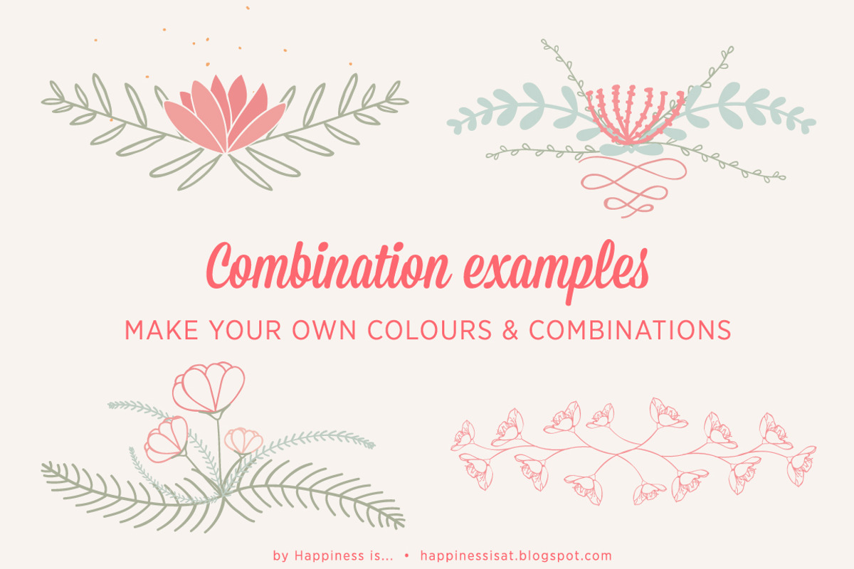 33 Hand Drawn Botanical Elements preview 2