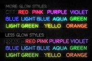 Neon Text Layer Styles FREE BRUSHES, a Layer Style Add-On by Graphic Spirit (Thumbnail 5 of 9)