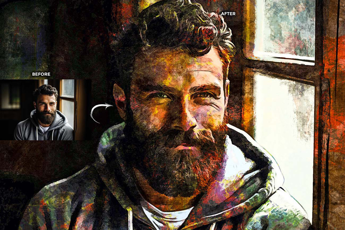 REAL PAINT ARTIST FX Ps Action, an Action Add-On by Studio Retouch (Photo 11 of 11)