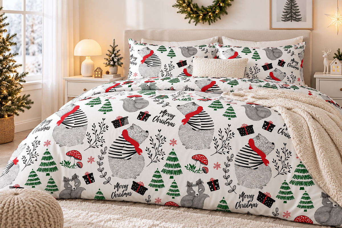 New Year Teddy. Chrismas pattern., an Animal Illustration by StudioLondon (Photo 3 of 3)