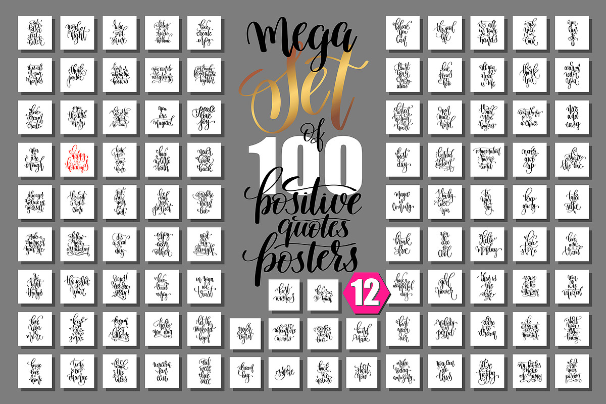 100 POSITIVE QUOTES, a Card Template by karakotsya (Photo 1 of 5)