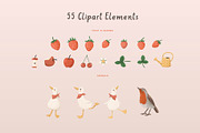 Strawberry Patch - Font & Clipart, a Handwritten Font by Pencil Twist (Thumbnail 4 of 10)