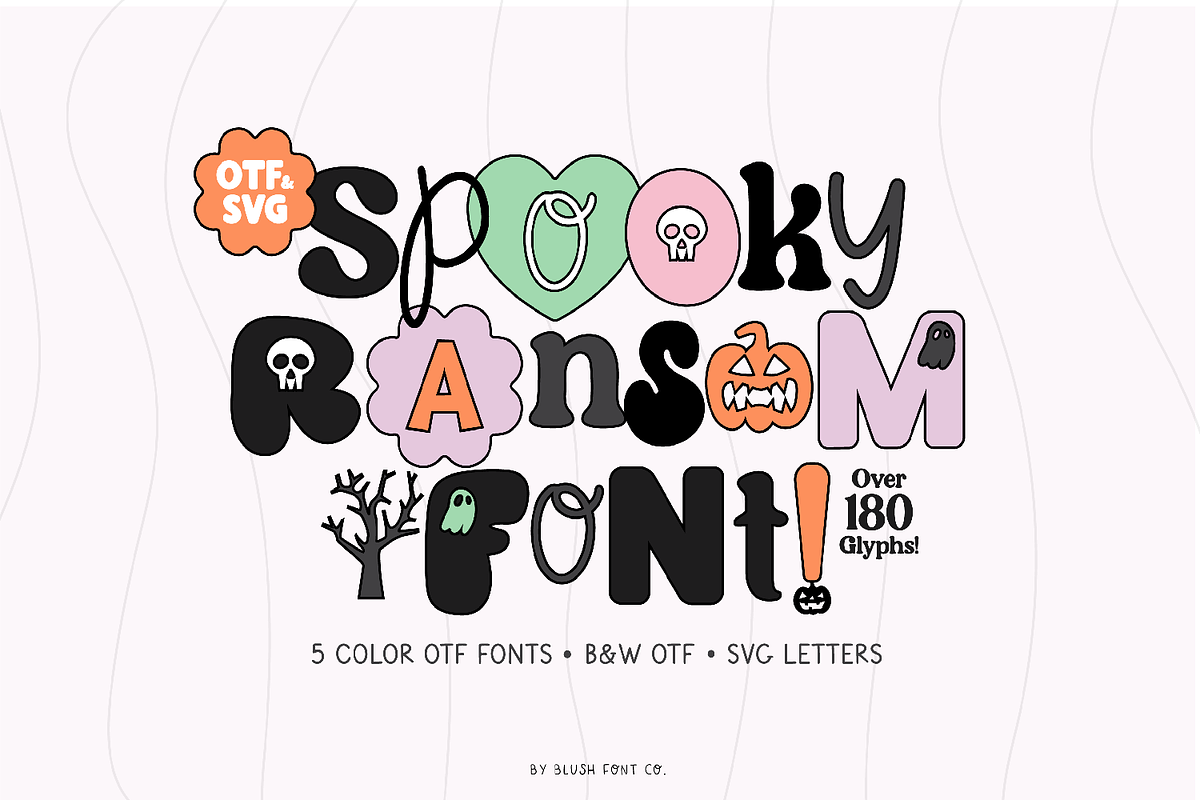SPOOKY RANSOM Halloween Cut Out Font, a Handwritten Font by Blush Font Co. (Photo 1 of 14)