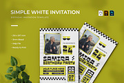 Simple White - Birthday Invitation, an Invitation Template by VUNIRA (Thumbnail 1 of 2)