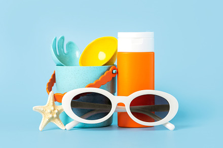 Concept of sun protection and summer