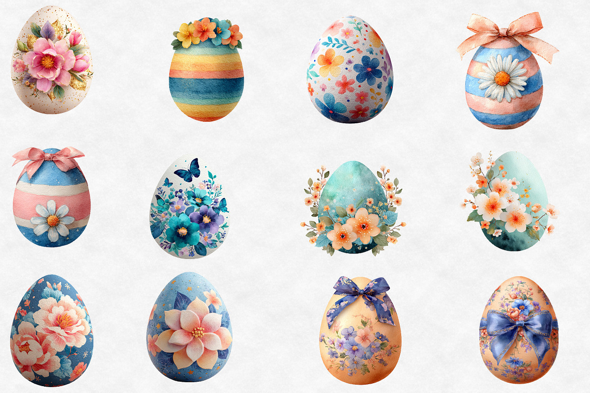 Whimsical Easter Egg Clipart, an Illustration by Designworld (Photo 2 of 5)