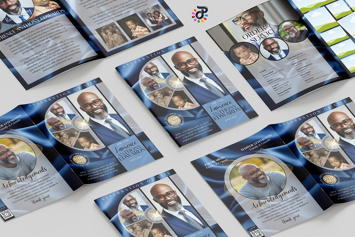 Elegant Canva Obituary Template, a Brochure Template by Protech Design ENT (Photo 2 of 9)