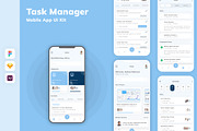 Task Manager Mobile App UI Kit, an UI Kit Template by uicube (Thumbnail 2 of 2)