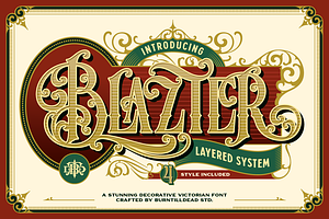 Blazter, a Serif Font by Burntilldead