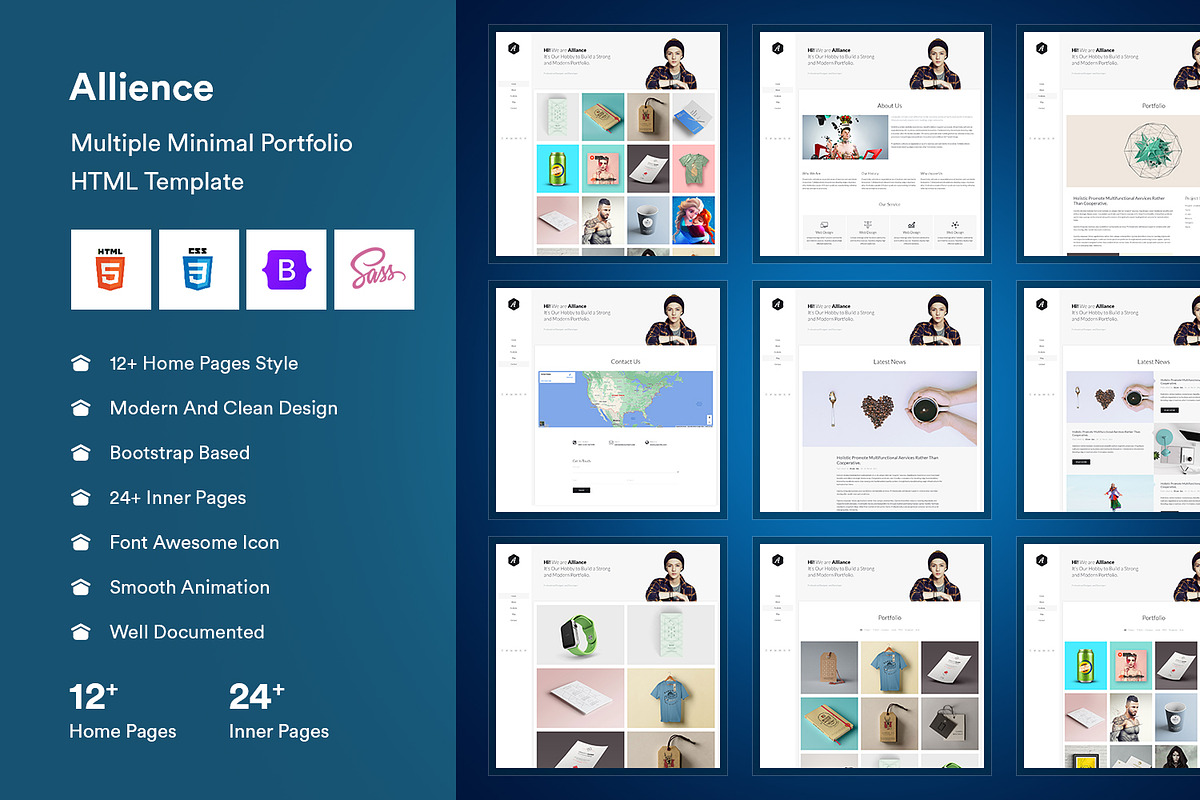 Personal Portfolio HTML5 Template, a Landing Page Template by CodexCoder Themes