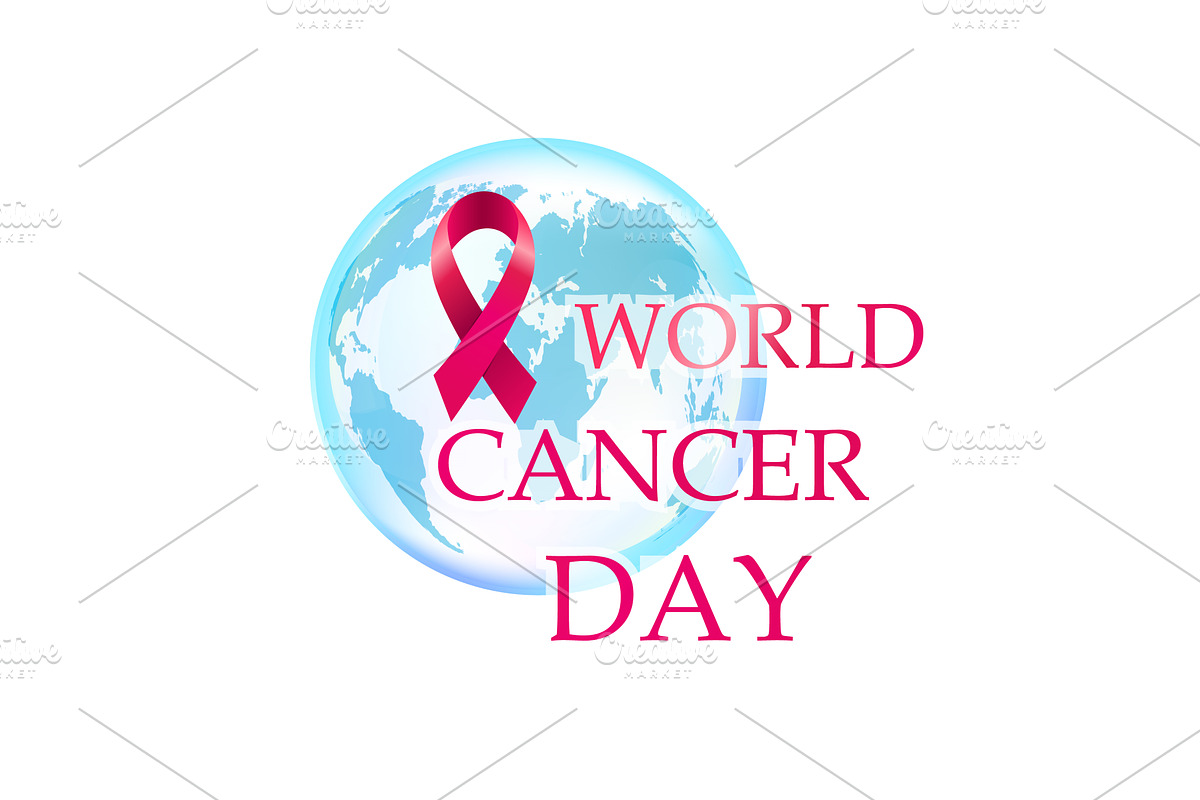 World Cancer Day banner. Hand drawn, an Object Illustration by Nenahliadava Design