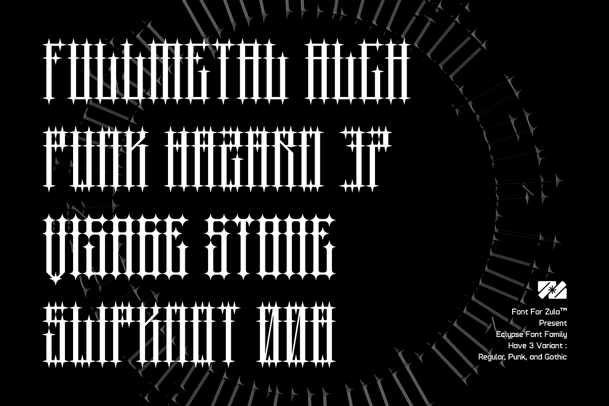 Eclypse Font Family, a Symbol Font by Font For Zula™ (Photo 11 of 11)