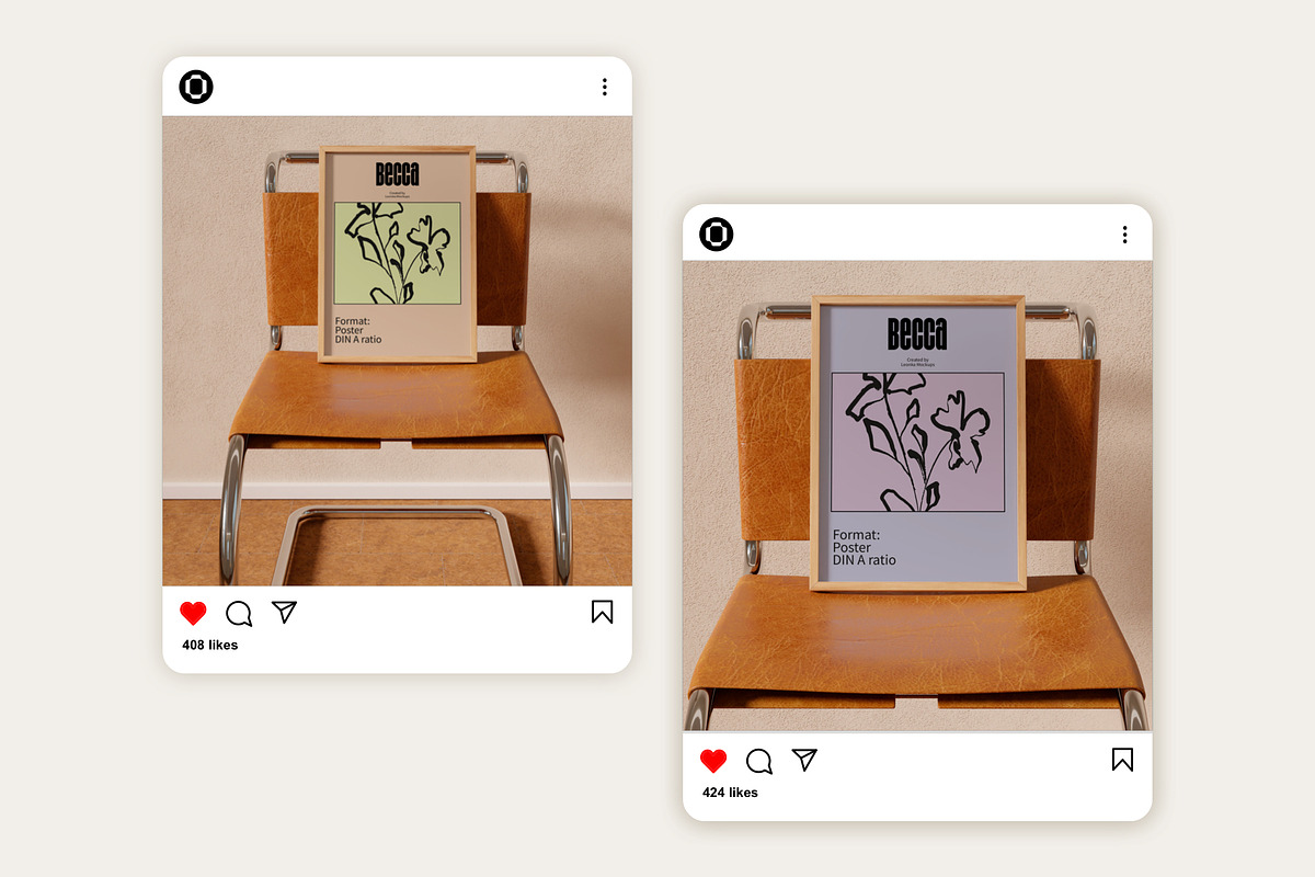8 Frame Mockups Set, a Household Mockup by Bonumo (Photo 9 of 13)