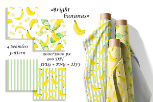 Watercolor Banana Seamless Pattern, a Pattern Graphic by Oksana Dovhopol Art