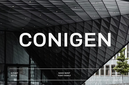 Conigen Modern Sans Serif, a Sans Serif Font by Yukita Creative