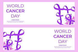World Cancer Day Horizontal Banner, a Templates & Theme by sekitarief