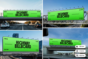 Highway Billboard Mockup