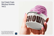 Ice Cream Cups Packaging Mockup, a Cups & Container Mockup by Creo.pt (Thumbnail 1 of 6)
