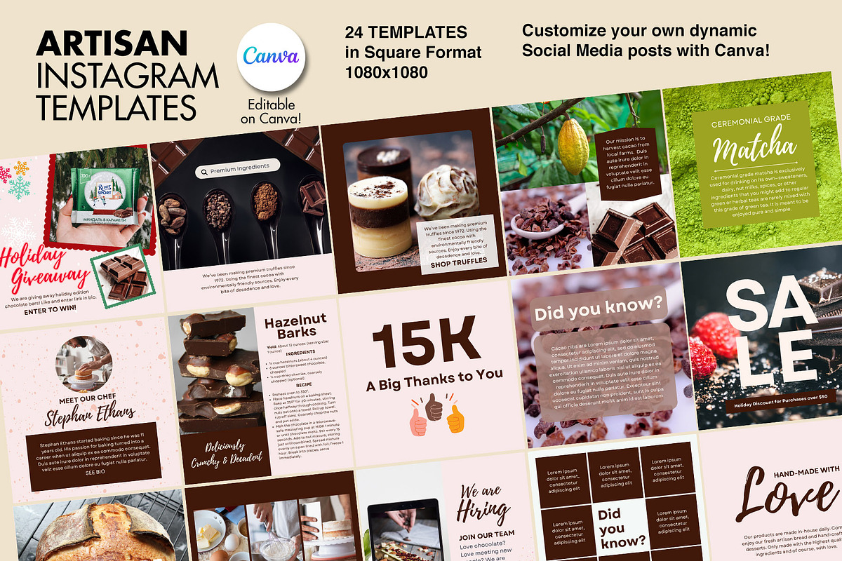 Artisan Instagram Templates, a Social Media Template by Spark Design (Photo 1 of 3)