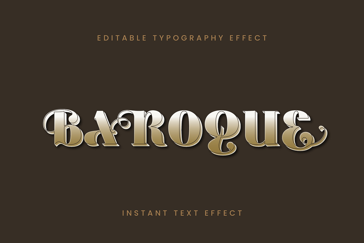 Glossy Baroque 3D Text Effect