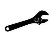 Adjustable Wrench Silhouette, a Graphic by hafijul (Thumbnail 5 of 10)