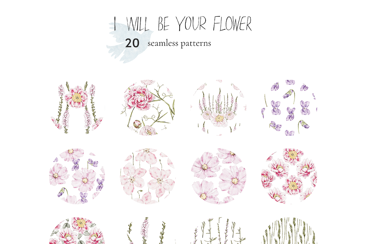 Floral watercolor collection, an Illustration by lilisprints (Photo 5 of 5)