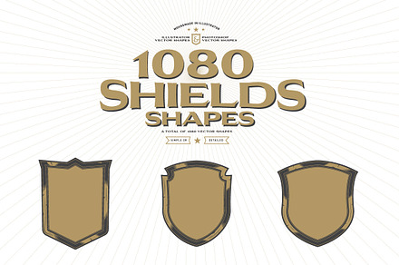1080 Vector Shields Shapes