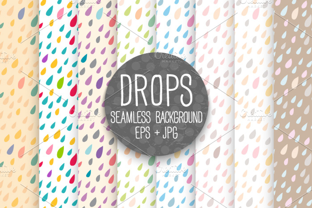 DROPS. Seamless background.