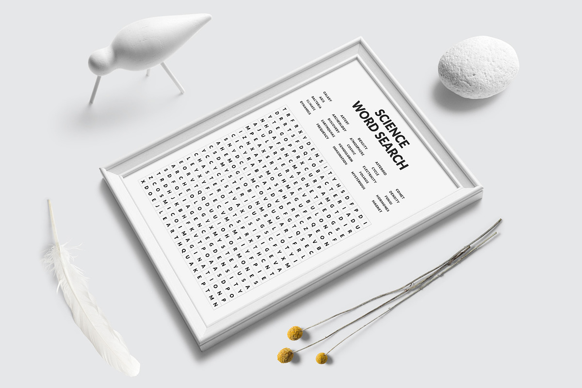 Science Word Search Game Template, a Templates & Theme by Amit Debnath (Photo 3 of 6)