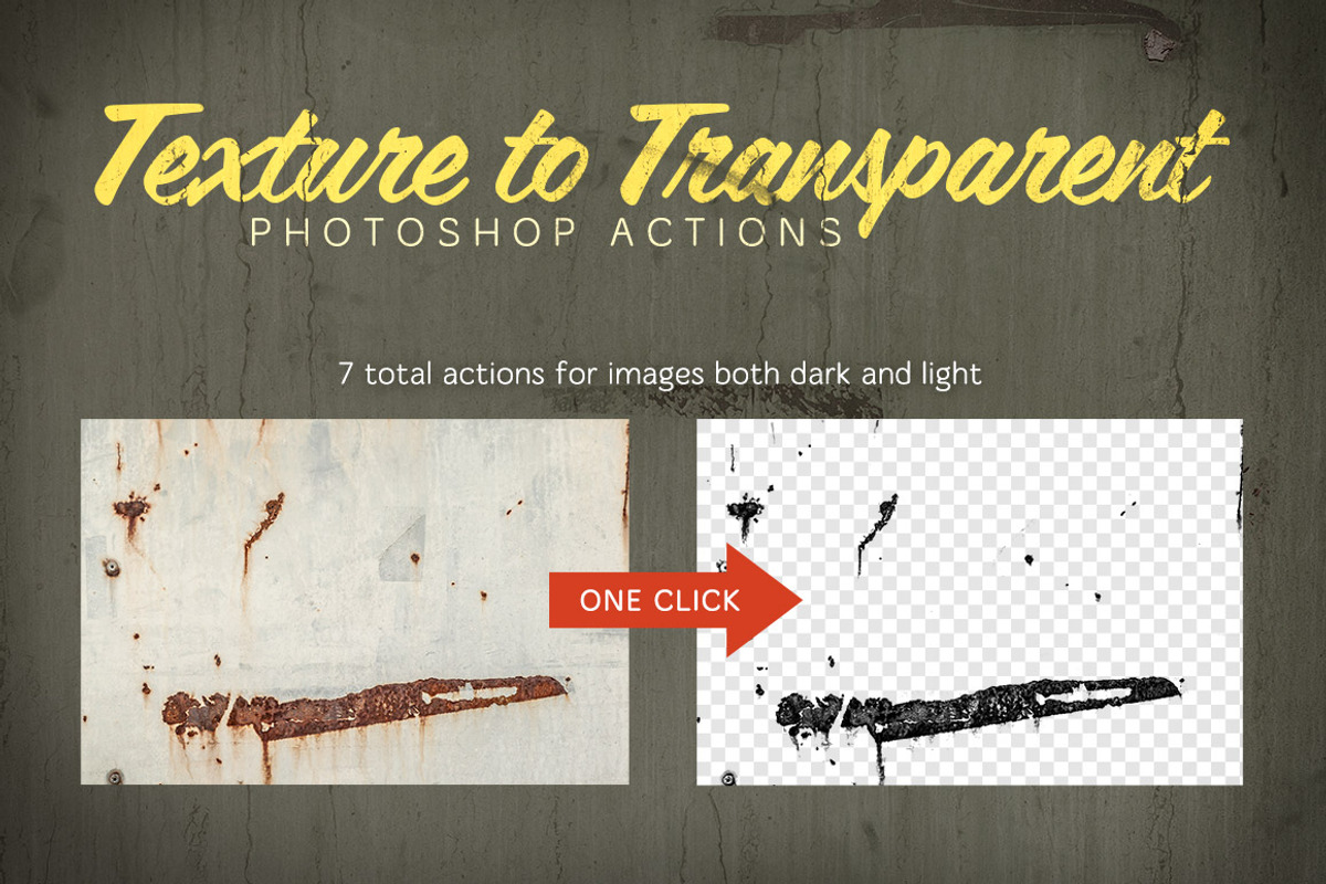 Texture to Transparent Action Pack, an Action Add-On by Design Panoply