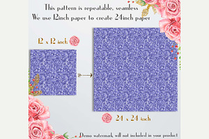 Seamless Lavender Glitter Papers