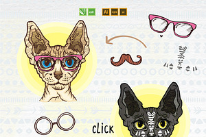 Sphynx Cats Set