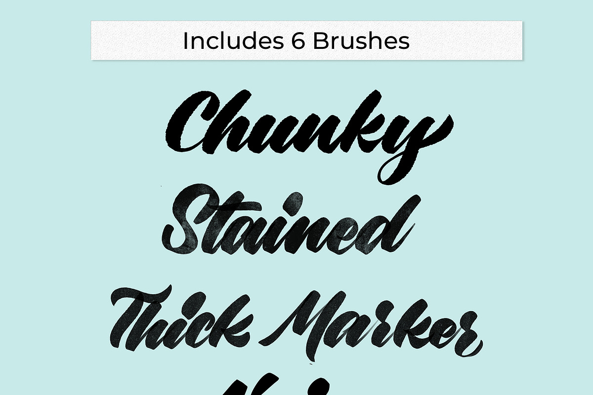 Procreate Thick & Thin Brush Set, a Brush Add-On by Cynlop Ink (Photo 2 of 7)
