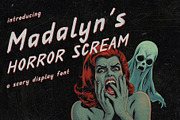 Madalyn's Horror Scream Display Font, a Handwritten Font by CuteDreamyDesign (Thumbnail 1 of 5)