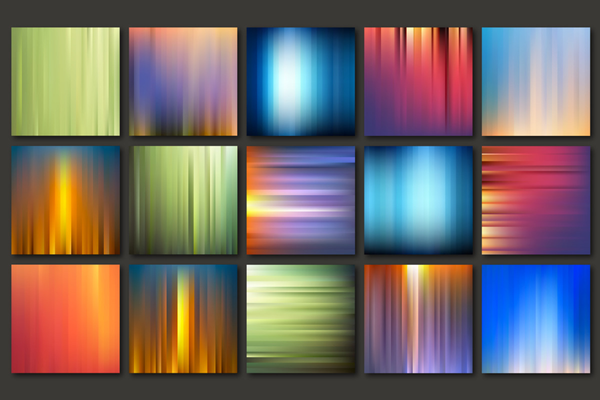 Set of Striped Abstract Backgrounds preview 2