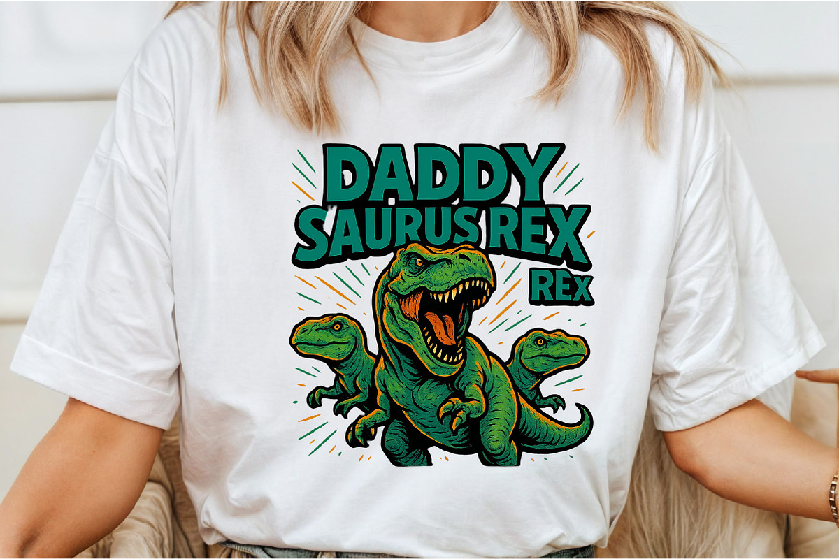 Daddysaurus-Rex Sublimation PNG, an Illustration by DreamCafeArt (Photo 2 of 7)