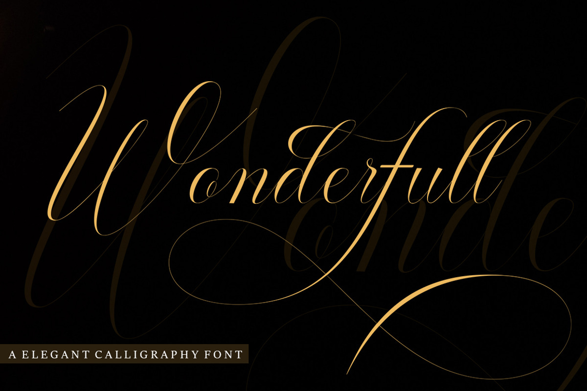 Wonderfull, a Script Font by Madjack.font (Photo 1 of 9)