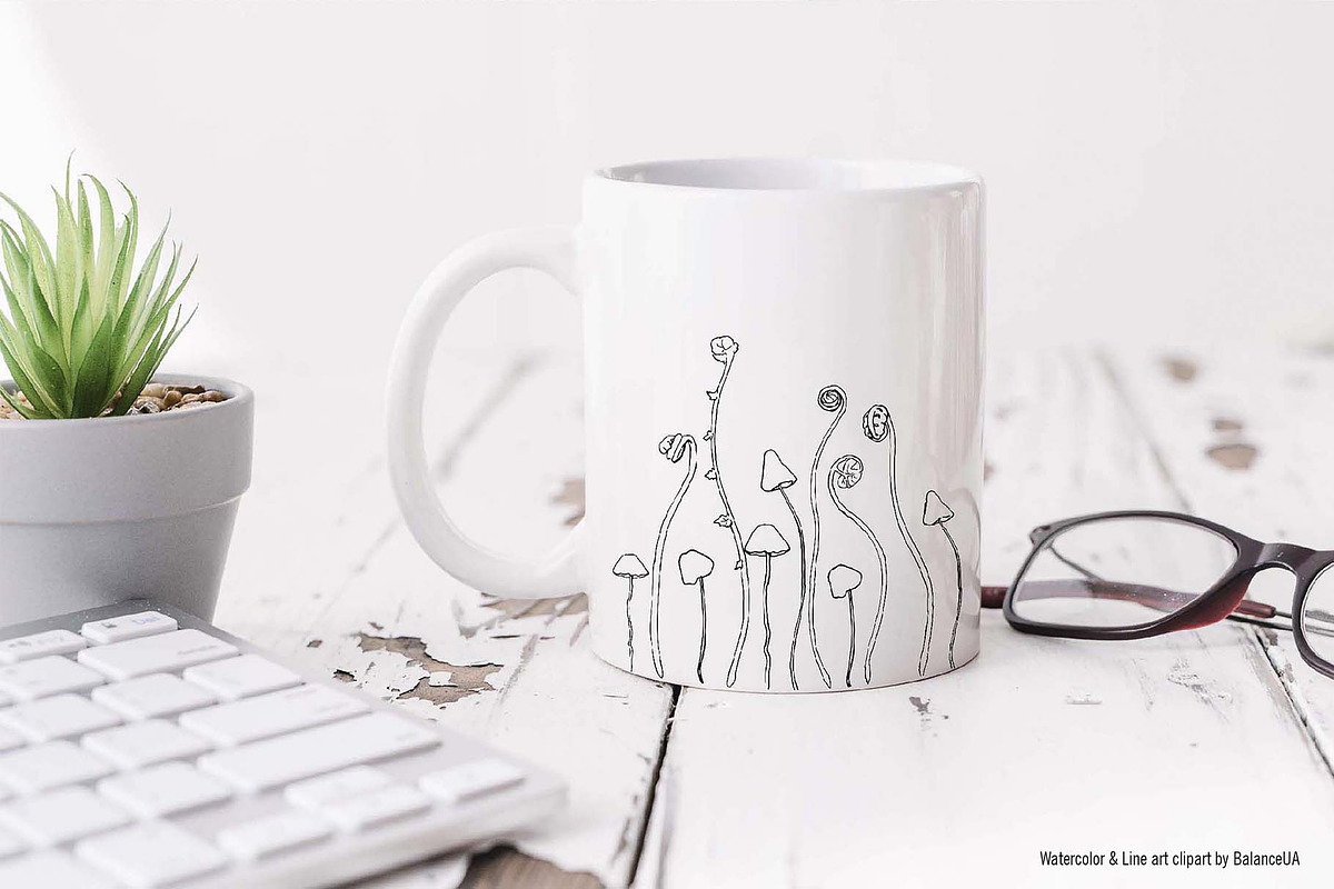 Mashrooms & Herbs Clipart, an Illustration by BalanceUA (Photo 6 of 10)