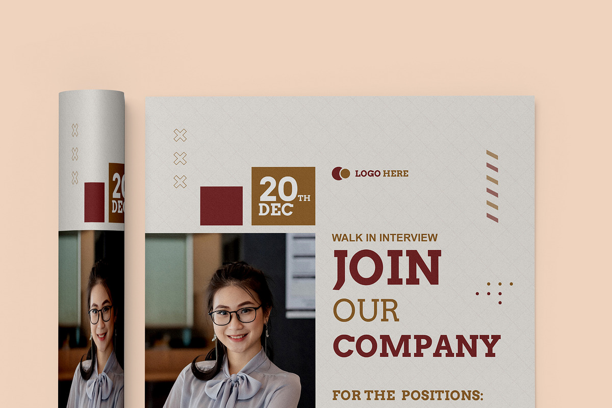 Gradient Hiring Flyer Template, a Flyer Template by MightyDesign (Photo 3 of 7)