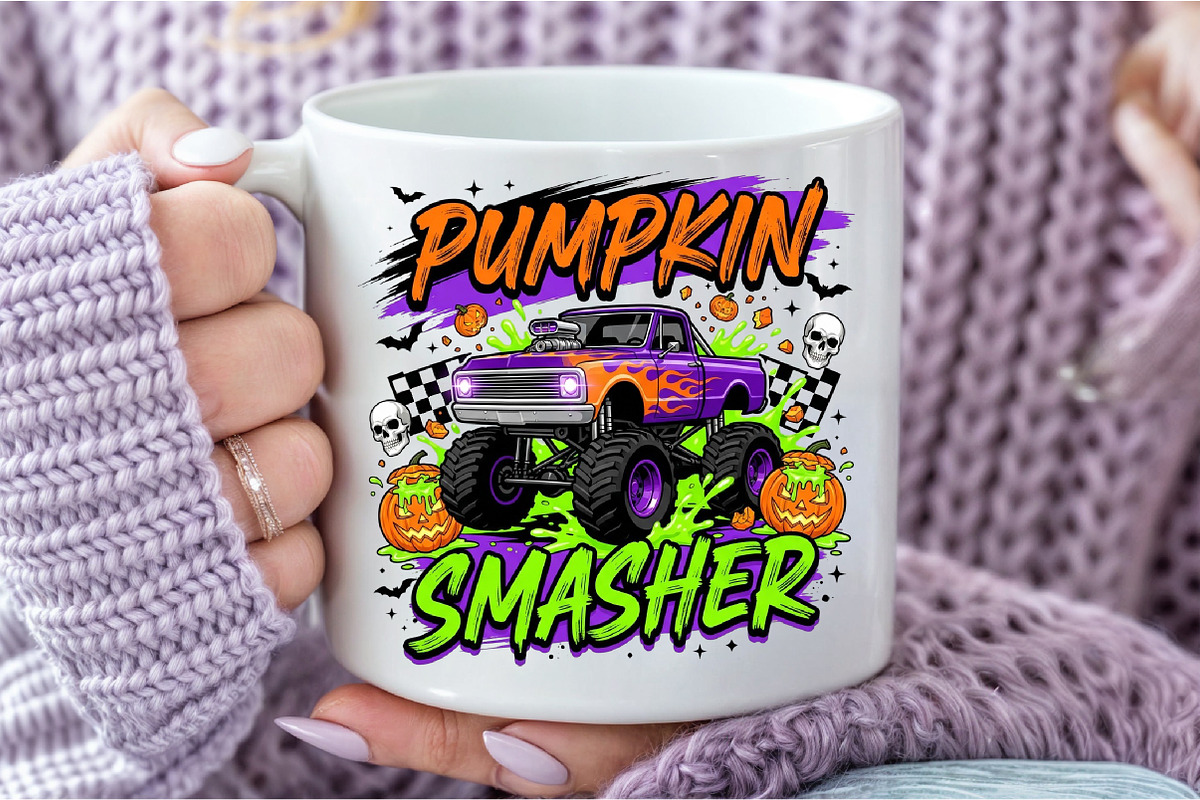 Pumpkin Smasher Halloween PNG, a Seasonal Illustration by DreamCafeArt (Photo 7 of 7)