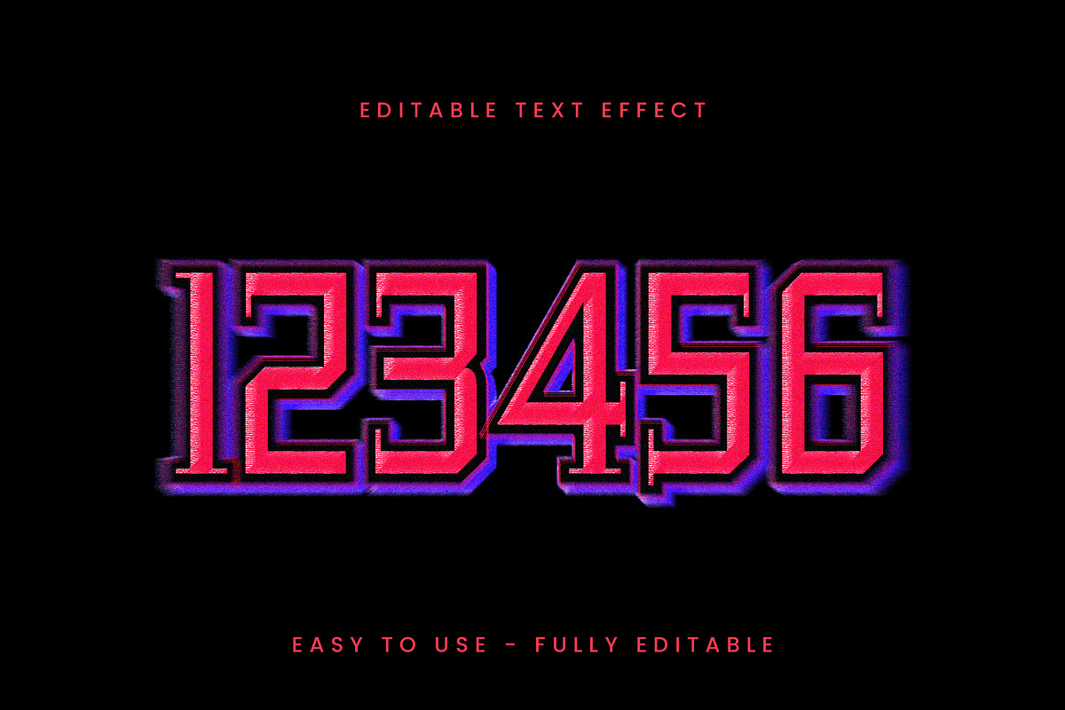 Geometric Gothic Neon Text Effect preview 2