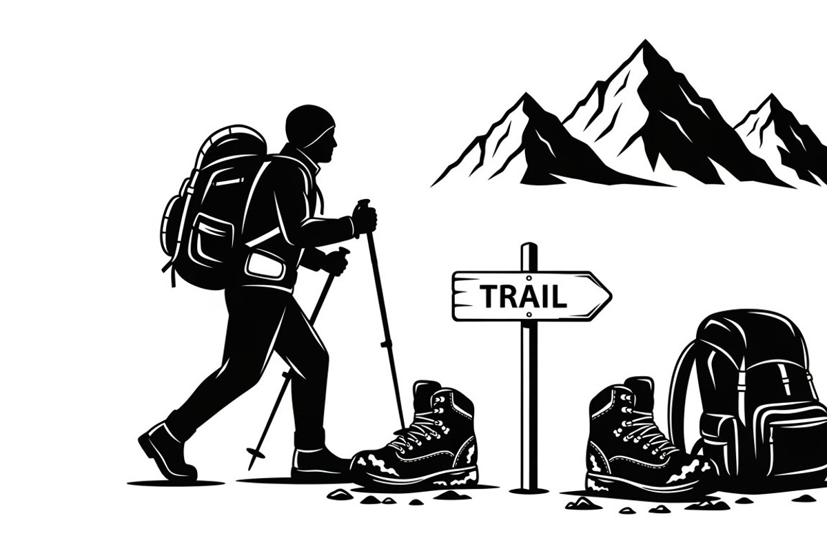 Hiking Adventure Silhouette Bundle, an Illustration by yasushie (Photo 28 of 51)